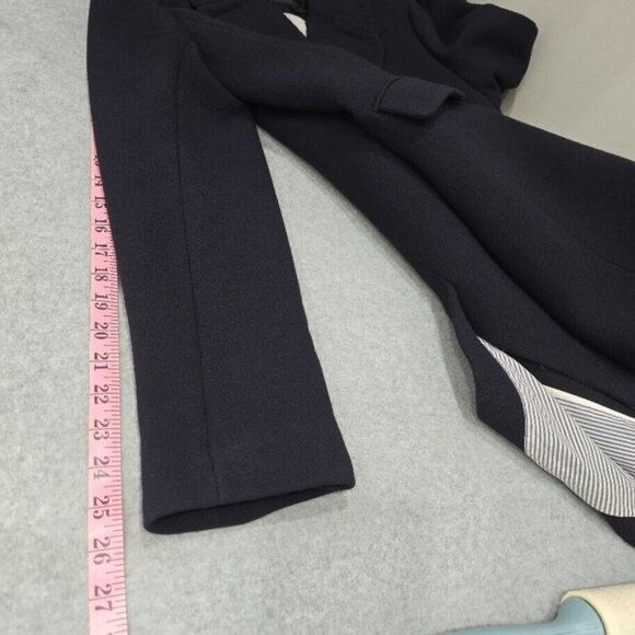 J CREW Double Cloth Italy Peacoat 8 Navy Blue Double Breast Wool Blend - Picture 16 of 16
